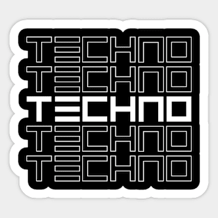 techno design Sticker